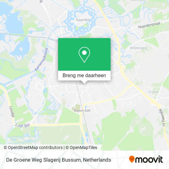 De Groene Weg Slagerij Bussum kaart