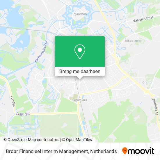 Brdar Financieel Interim Management kaart