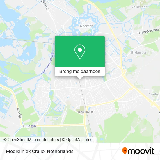 Medikliniek Crailo kaart