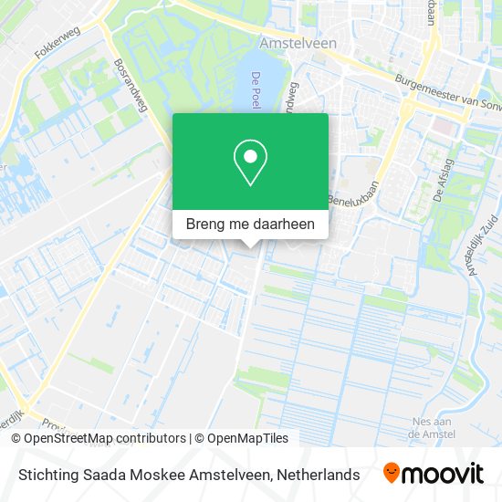 Stichting Saada Moskee Amstelveen kaart