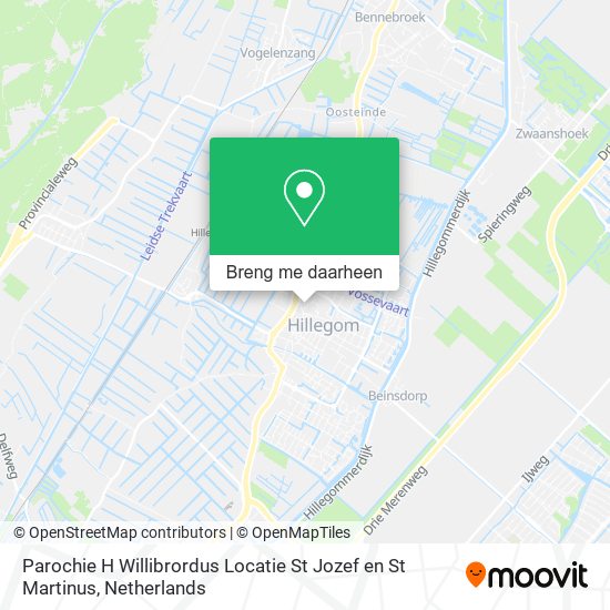 Parochie H Willibrordus Locatie St Jozef en St Martinus kaart