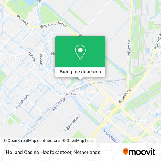 Holland Casino Hoofdkantoor kaart