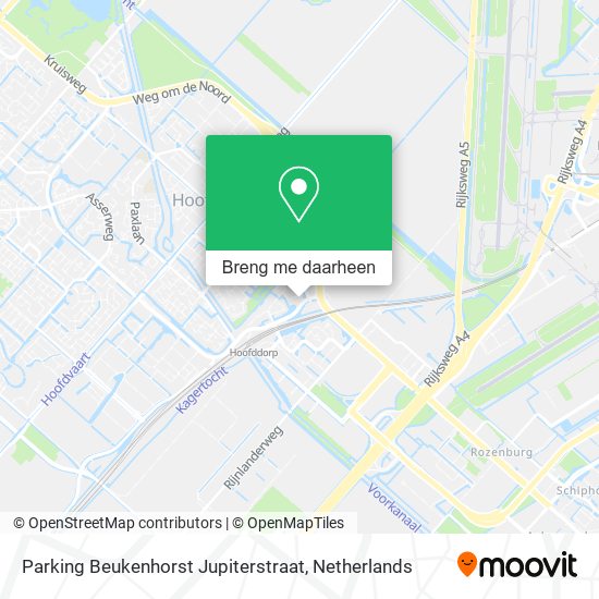 Parking Beukenhorst Jupiterstraat kaart