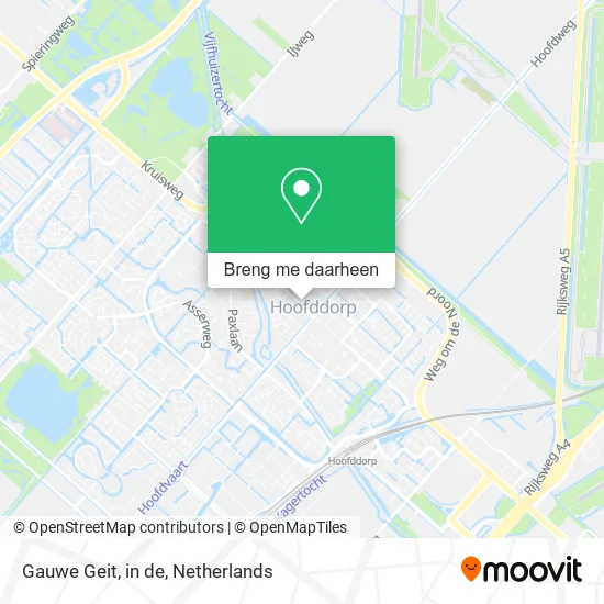 Gauwe Geit, in de kaart