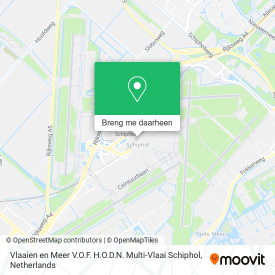 Vlaaien en Meer V.O.F. H.O.D.N. Multi-Vlaai Schiphol kaart
