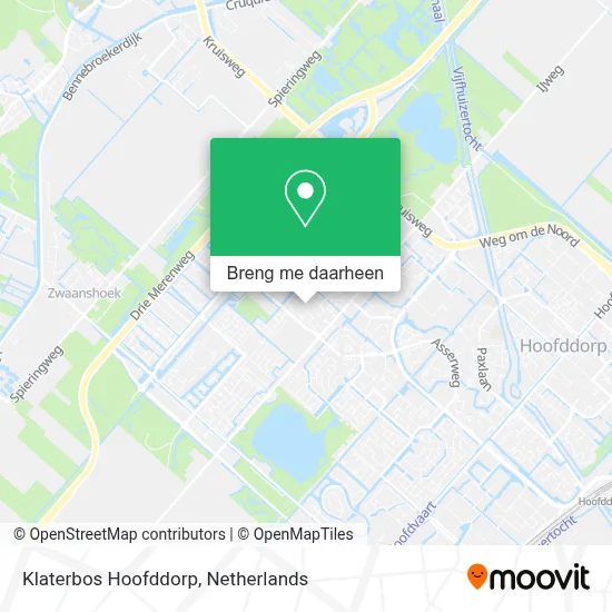 Klaterbos Hoofddorp kaart