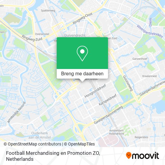 Football Merchandising en Promotion ZO kaart