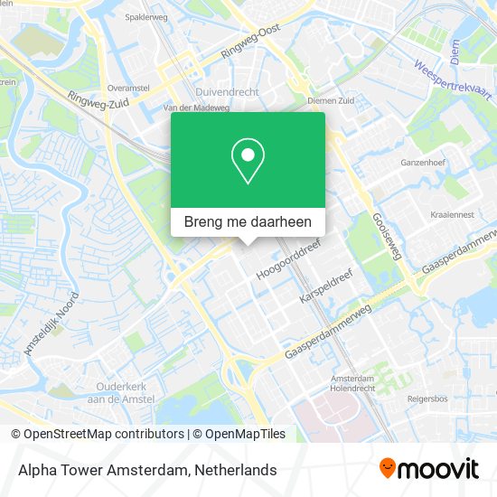 Alpha Tower Amsterdam kaart