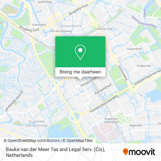 Bauke van der Meer Tax and Legal Serv. (Cis) kaart