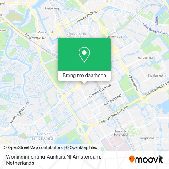 Woninginrichting-Aanhuis.Nl Amsterdam kaart