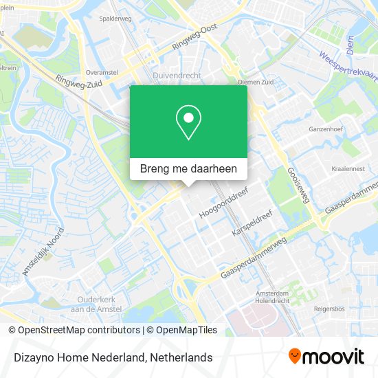 Dizayno Home Nederland kaart