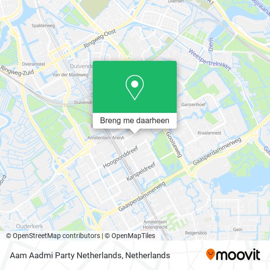 Aam Aadmi Party Netherlands kaart