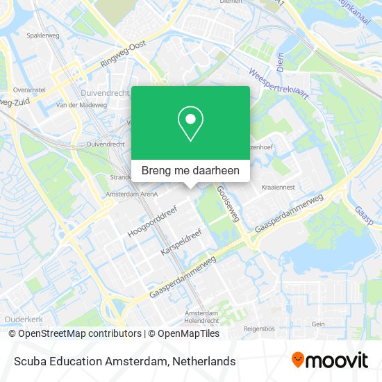 Scuba Education Amsterdam kaart