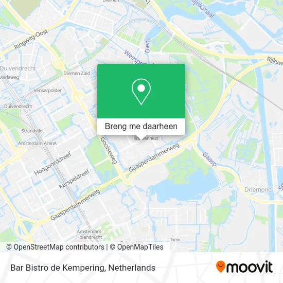 Bar Bistro de Kempering kaart