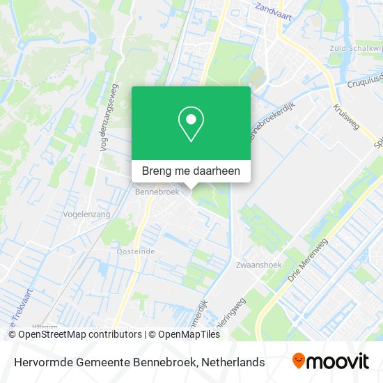 Hervormde Gemeente Bennebroek kaart