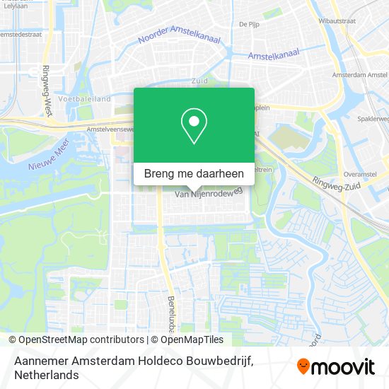 Aannemer Amsterdam Holdeco Bouwbedrijf kaart