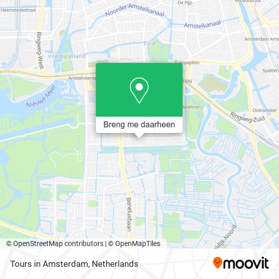 Tours in Amsterdam kaart