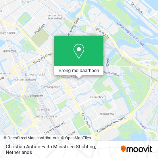 Christian Action Faith Ministries Stichting kaart