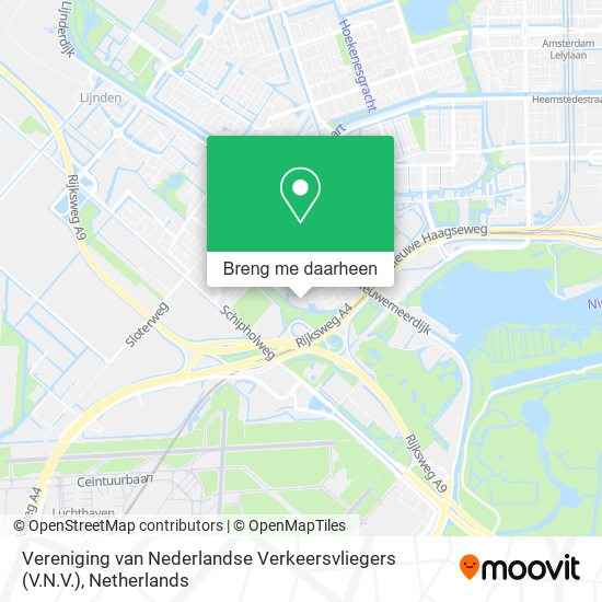 Vereniging van Nederlandse Verkeersvliegers (V.N.V.) kaart