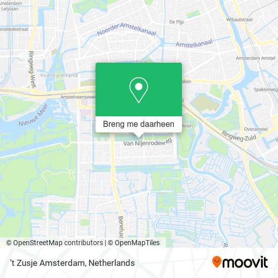 't Zusje Amsterdam kaart
