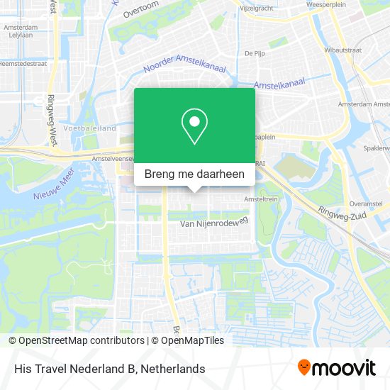 His Travel Nederland B kaart