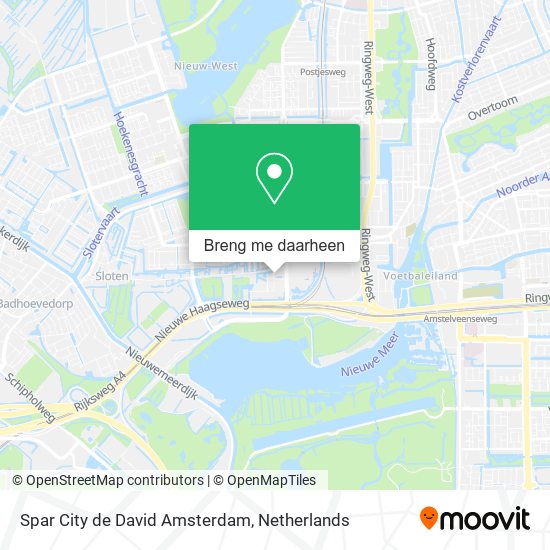 Spar City de David Amsterdam kaart