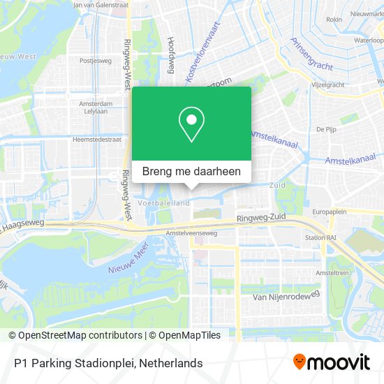 P1 Parking Stadionplei kaart