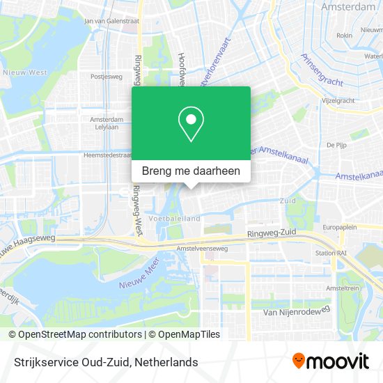 Strijkservice Oud-Zuid kaart