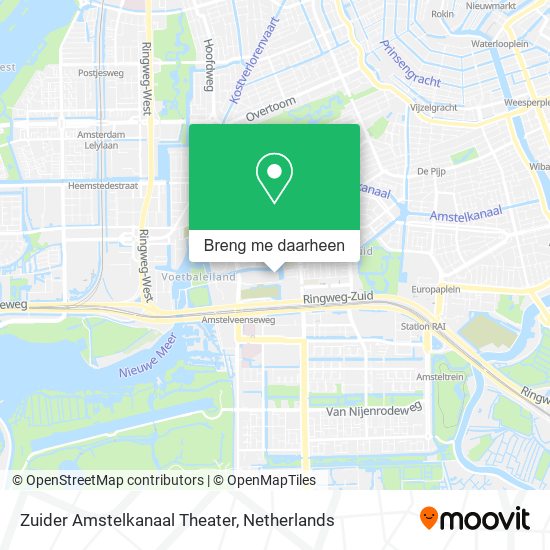 Zuider Amstelkanaal Theater kaart