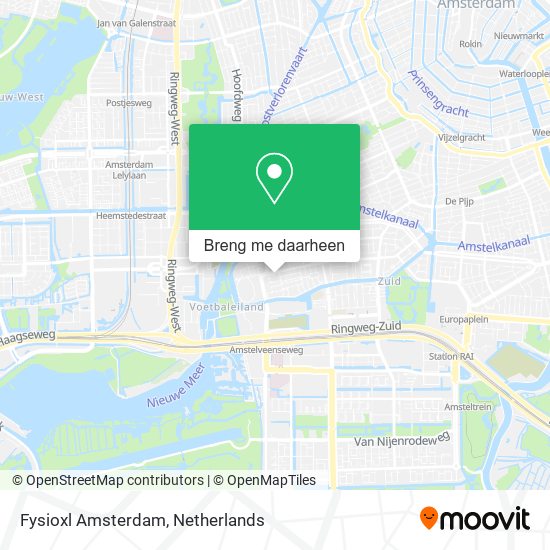 Fysioxl Amsterdam kaart