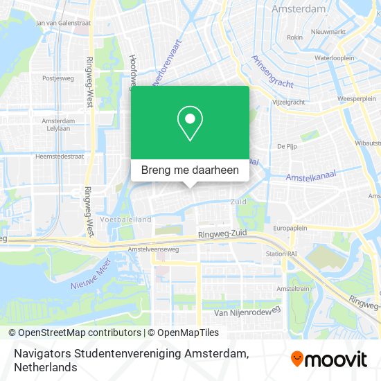 Navigators Studentenvereniging Amsterdam kaart
