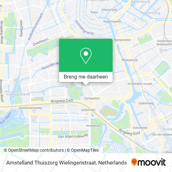 Amstelland Thuiszorg Wielingenstraat kaart