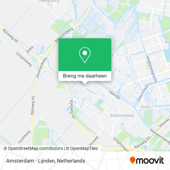 Amsterdam - Lijnden kaart