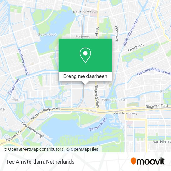 Tec Amsterdam kaart