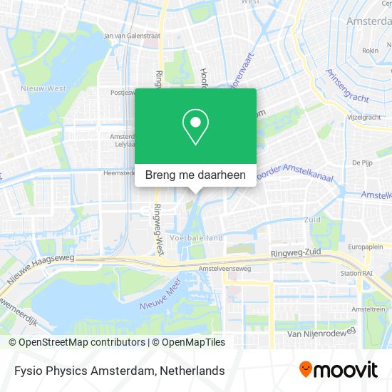 Fysio Physics Amsterdam kaart
