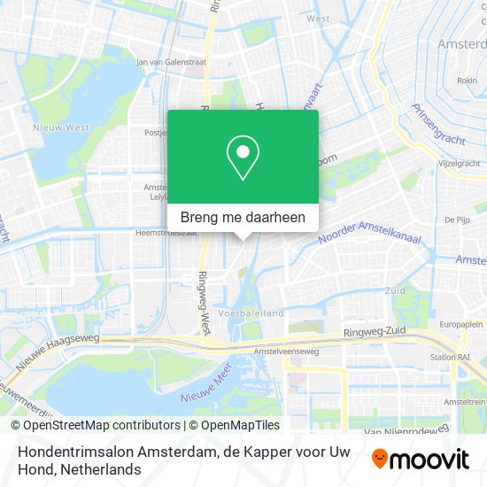 Hondentrimsalon Amsterdam, de Kapper voor Uw Hond kaart