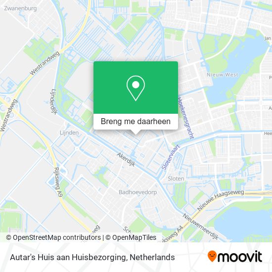 Autar's Huis aan Huisbezorging kaart