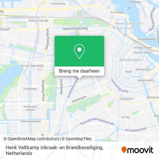 Henk Veltkamp Inbraak- en Brandbeveiliging kaart