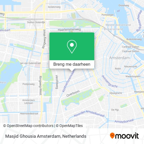 Masjid Ghousia Amsterdam kaart