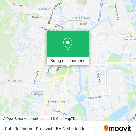 Cafe Restaurant Dreefzicht BV kaart