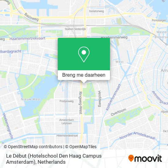 Le Début (Hotelschool Den Haag Campus Amsterdam) kaart