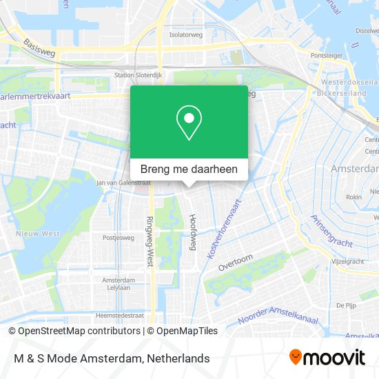 M & S Mode Amsterdam kaart