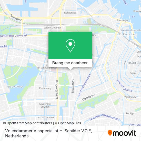 Volendammer Visspecialist H. Schilder V.O.F. kaart