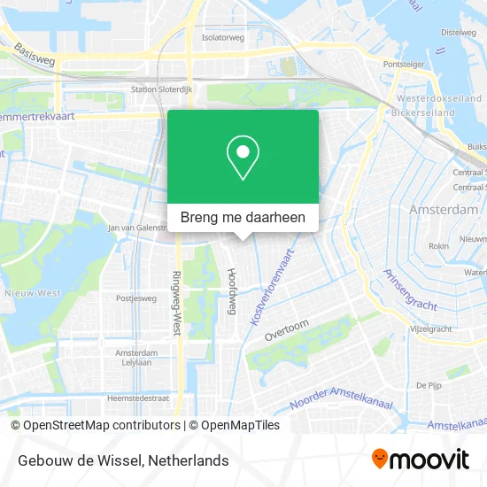 Gebouw de Wissel kaart