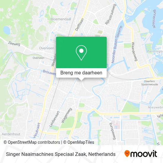 Singer Naaimachines Speciaal Zaak kaart