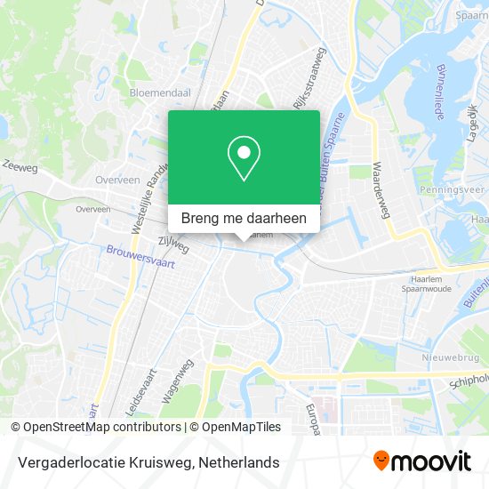 Vergaderlocatie Kruisweg kaart