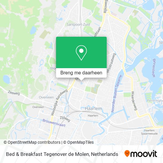Bed & Breakfast Tegenover de Molen kaart