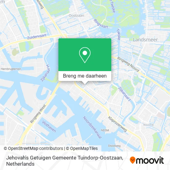Jehovah's Getuigen Gemeente Tuindorp-Oostzaan kaart