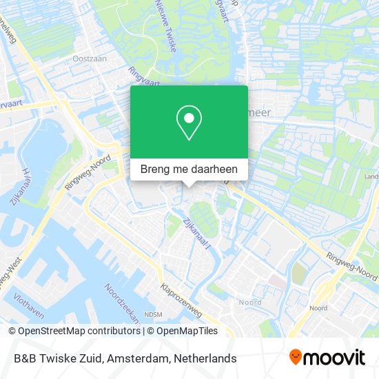 B&B Twiske Zuid, Amsterdam kaart
