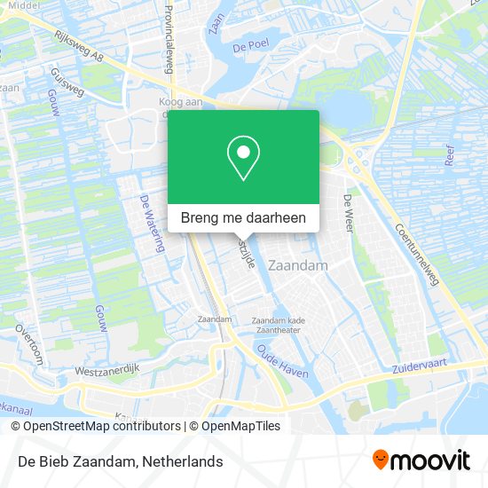De Bieb Zaandam kaart